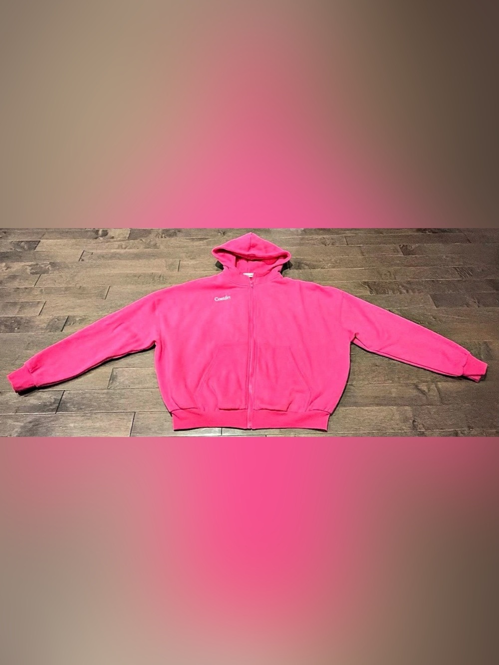 Like New Women’s Sz M Hot Pink Cloud Zip Hoodie Mega